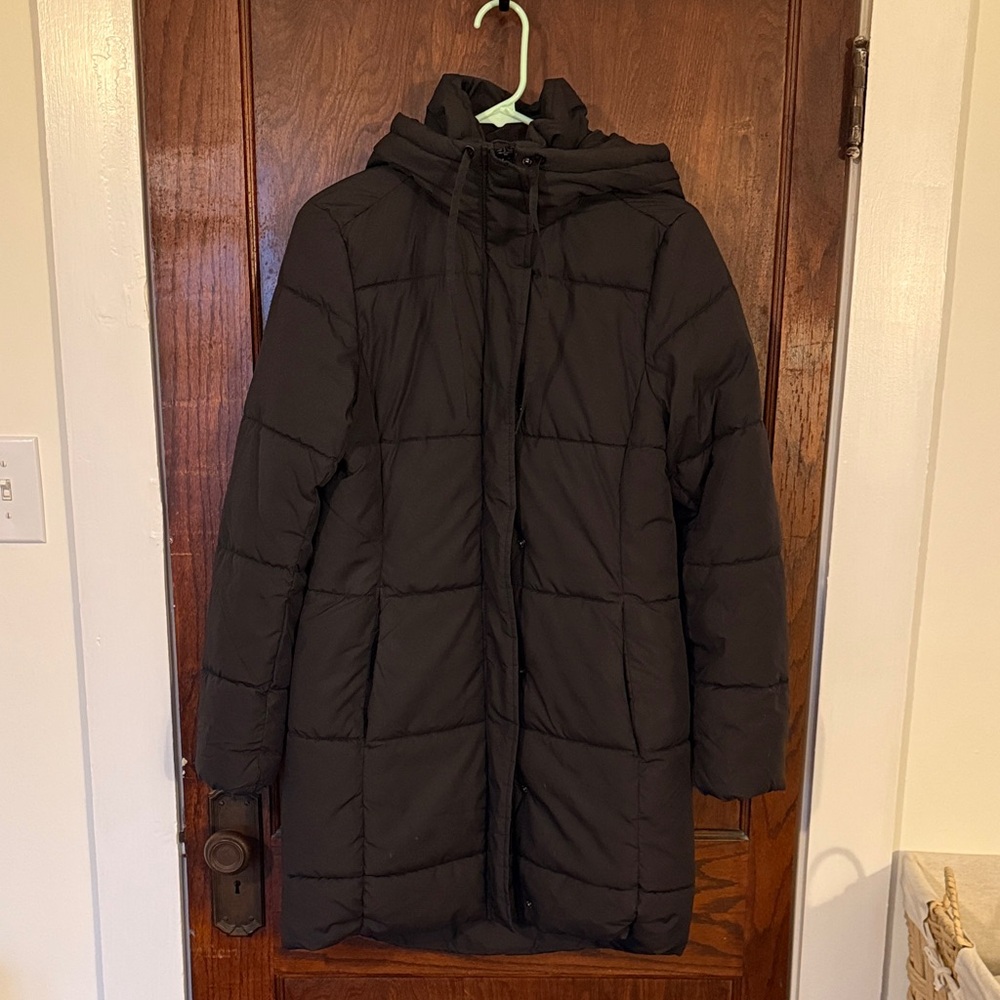 Women’s H&M Long Puffer Coat - Black, XS
